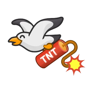 Meeuw met TNT – Pengu Sport