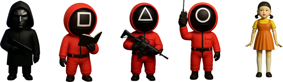 De personages – Squid Gamebler