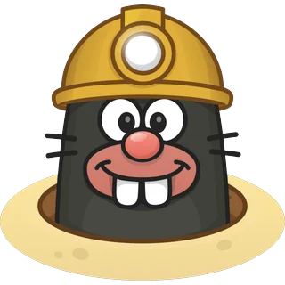 Mol met gele helm – Topo Mole